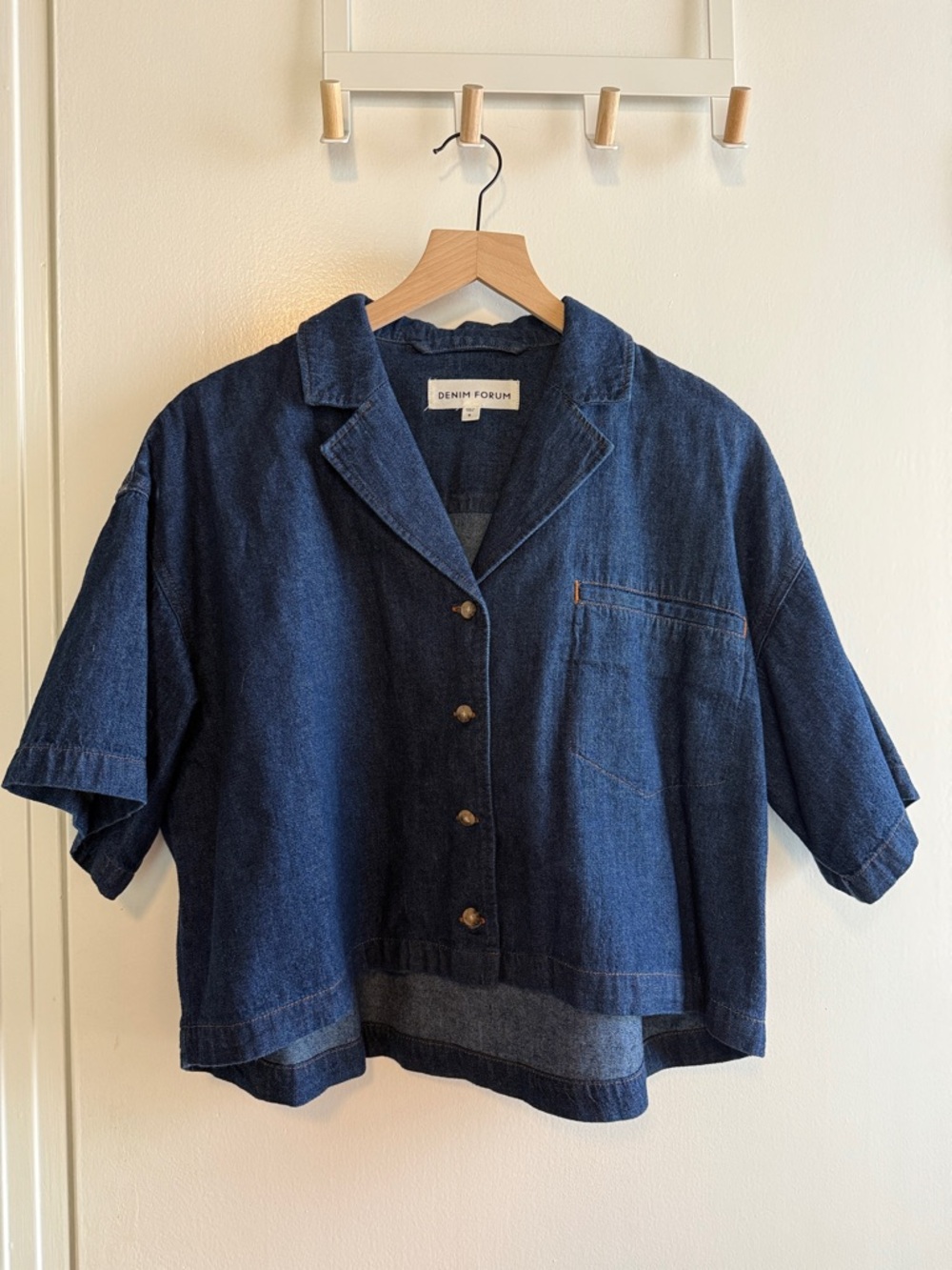 Aritzia: Denim Form Cropped Denim Top